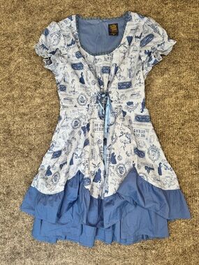 HOT TOPIC DISNEY Beauty and the Beast Ruffle Dress Medium Limited edition